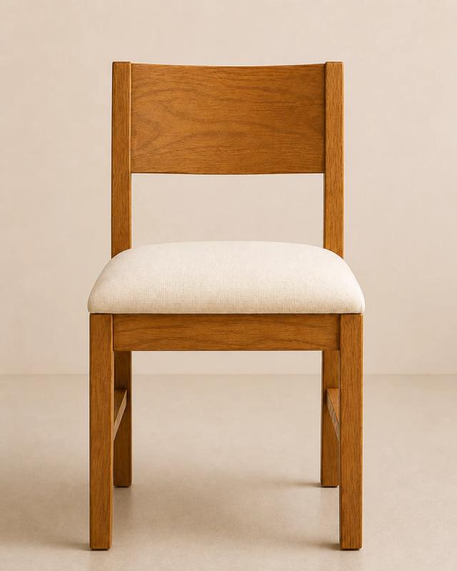 Modern Wooden Dining Chair – Natural Oak Finish